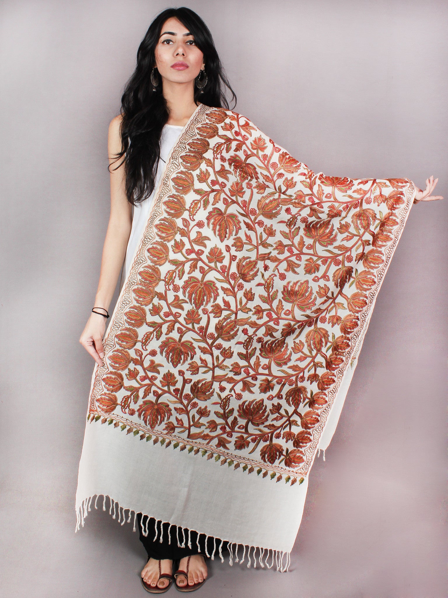 Pure Wool Stoles From kashmir – InduBindu