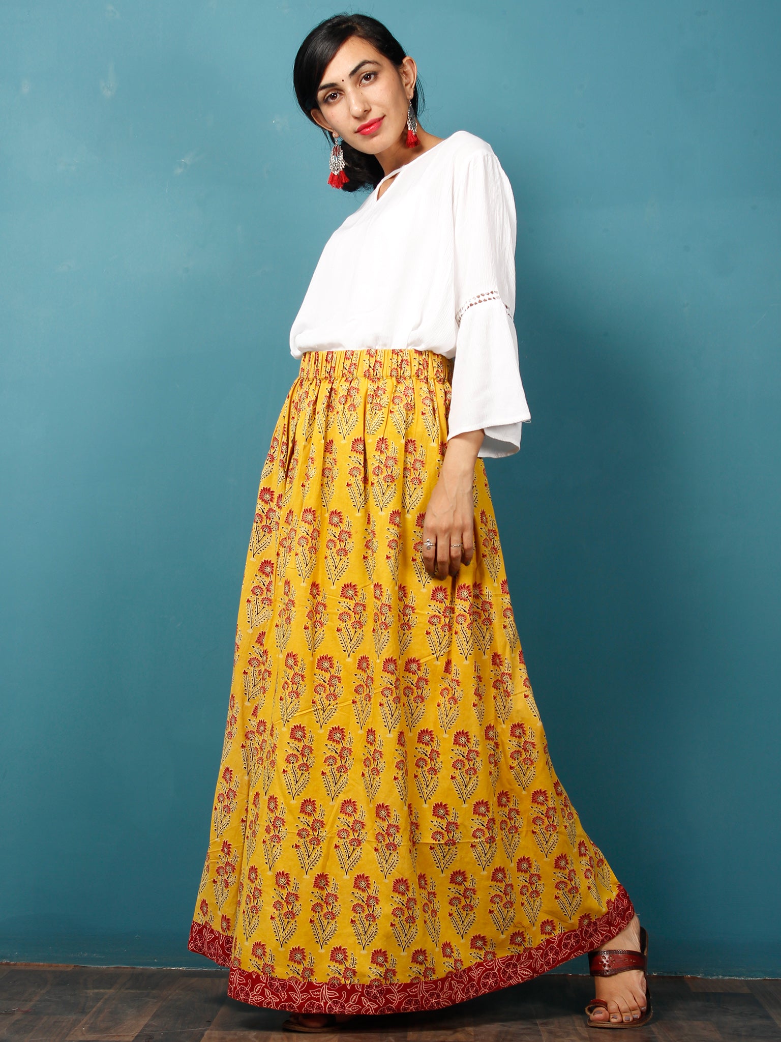 Hand Block Printed Wrap Around Skirts – InduBindu