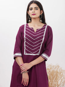 Parv Aisha Set Of Kurta Pants Kota Dupatta