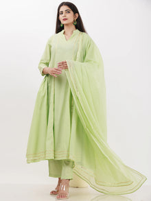 Parv Raima Set Of Kurta Pants Kota Dupatta