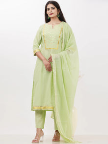 Parv Misha Set Of Kurta Pants Kota Dupatta