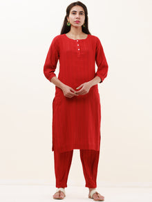 Roz Fana Set Of Kurta Pants Kota Dupatta