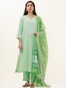 Roz Sukoon Set Of Kurta Pants Kota Dupatta