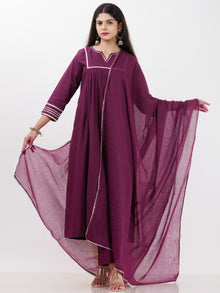 Parv Neha Set Of Kurta Pants Kota Dupatta