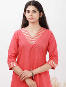 Parv Amya Set Of Kurta Pants Kota Dupatta