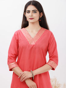 Parv Amya Set Of Kurta Pants Kota Dupatta