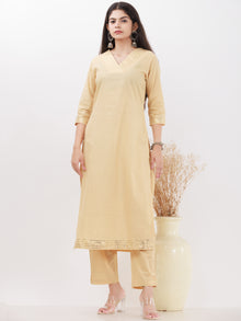 Parv Beena Set Of Kurta Pants Kota Dupatta