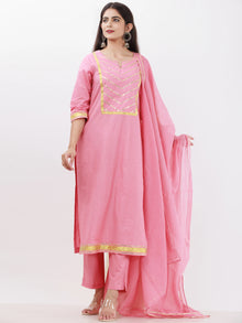 Parv Tamanna Set Of Kurta Pants Kota Dupatta