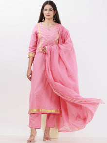 Parv Tamanna Set Of Kurta Pants Kota Dupatta