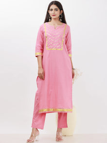 Parv Tamanna Set Of Kurta Pants Kota Dupatta