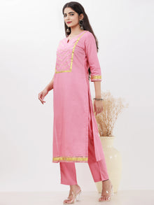 Parv Tamanna Set Of Kurta Pants Kota Dupatta