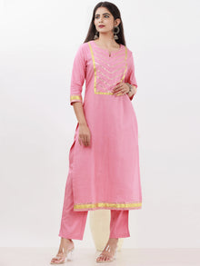 Parv Tamanna Set Of Kurta Pants Kota Dupatta