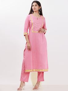 Parv Tamanna Set Of Kurta Pants Kota Dupatta