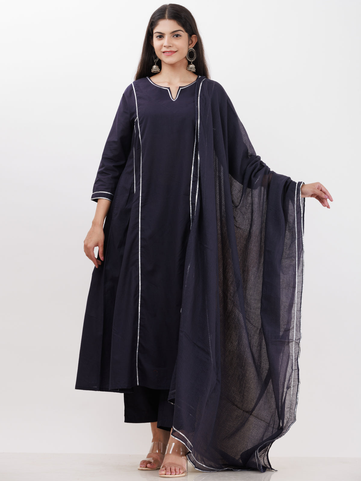 Parv Leela Set Of Kurta Pants Kota Dupatta