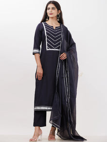 Parv Manal Set Of Kurta Pants Kota Dupatta