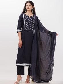 Parv Manal Set Of Kurta Pants Kota Dupatta