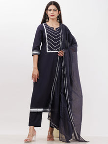 Parv Manal Set Of Kurta Pants Kota Dupatta