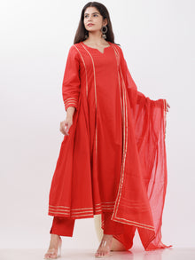 Parv Rimjhim Set Of Kurta Pants Kota Dupatta