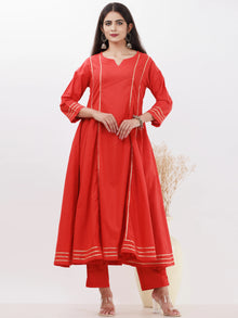 Parv Rimjhim Set Of Kurta Pants Kota Dupatta