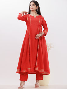 Parv Rimjhim Set Of Kurta Pants Kota Dupatta