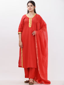 Parv Neerja Set Of Kurta Pants Kota Dupatta