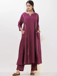 Parv Rukshar Set Of Kurta Pants Kota Dupatta