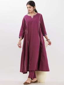 Parv Rukshar Set Of Kurta Pants Kota Dupatta