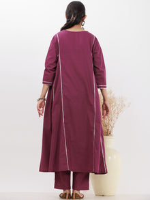 Parv Rukshar Set Of Kurta Pants Kota Dupatta