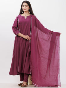 Parv Rukshar Set Of Kurta Pants Kota Dupatta