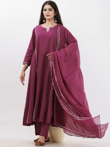 Parv Rukshar Set Of Kurta Pants Kota Dupatta