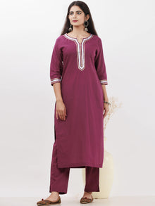 Parv Sheena Set Of Kurta Pants Kota Dupatta