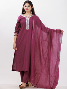 Parv Sheena Set Of Kurta Pants Kota Dupatta