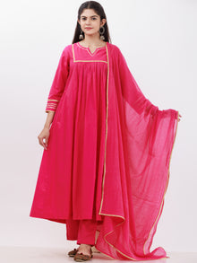 Parv Falak Set Of Kurta Pants Kota Dupatta