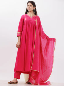 Parv Falak Set Of Kurta Pants Kota Dupatta