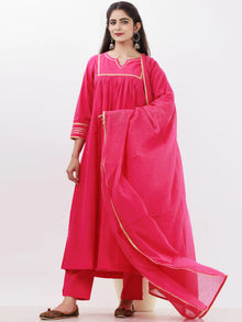 Parv Falak Set Of Kurta Pants Kota Dupatta