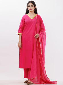 Parv Jiya Set Of Kurta Pants Kota Dupatta