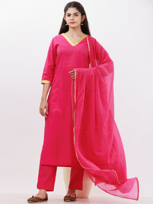 Parv Jiya Set Of Kurta Pants Kota Dupatta