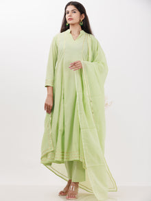 Parv Raima Set Of Kurta Pants Kota Dupatta