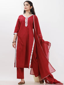 Parv Manan Set Of Kurta Pants Kota Dupatta