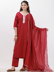 Parv Manan Set Of Kurta Pants Kota Dupatta