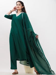 Parv Zubeida Set Of Kurta Pants Kota Dupatta