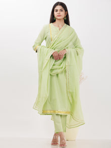 Parv Misha Set Of Kurta Pants Kota Dupatta