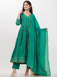 Parv Fiza Set Of Kurta Pants Kota Dupatta