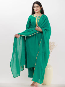 Parv Aaina Set Of Kurta Pants Kota Dupatta