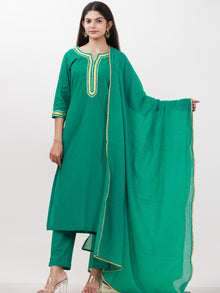 Parv Aaina Set Of Kurta Pants Kota Dupatta