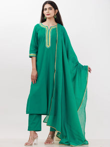 Parv Aaina Set Of Kurta Pants Kota Dupatta