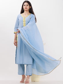 Parv Naina Set Of Kurta Pants Kota Dupatta