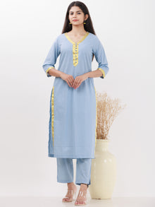 Parv Naina Set Of Kurta Pants Kota Dupatta