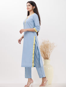 Parv Naina Set Of Kurta Pants Kota Dupatta