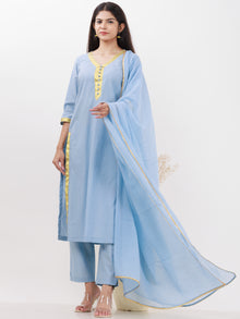 Parv Naina Set Of Kurta Pants Kota Dupatta